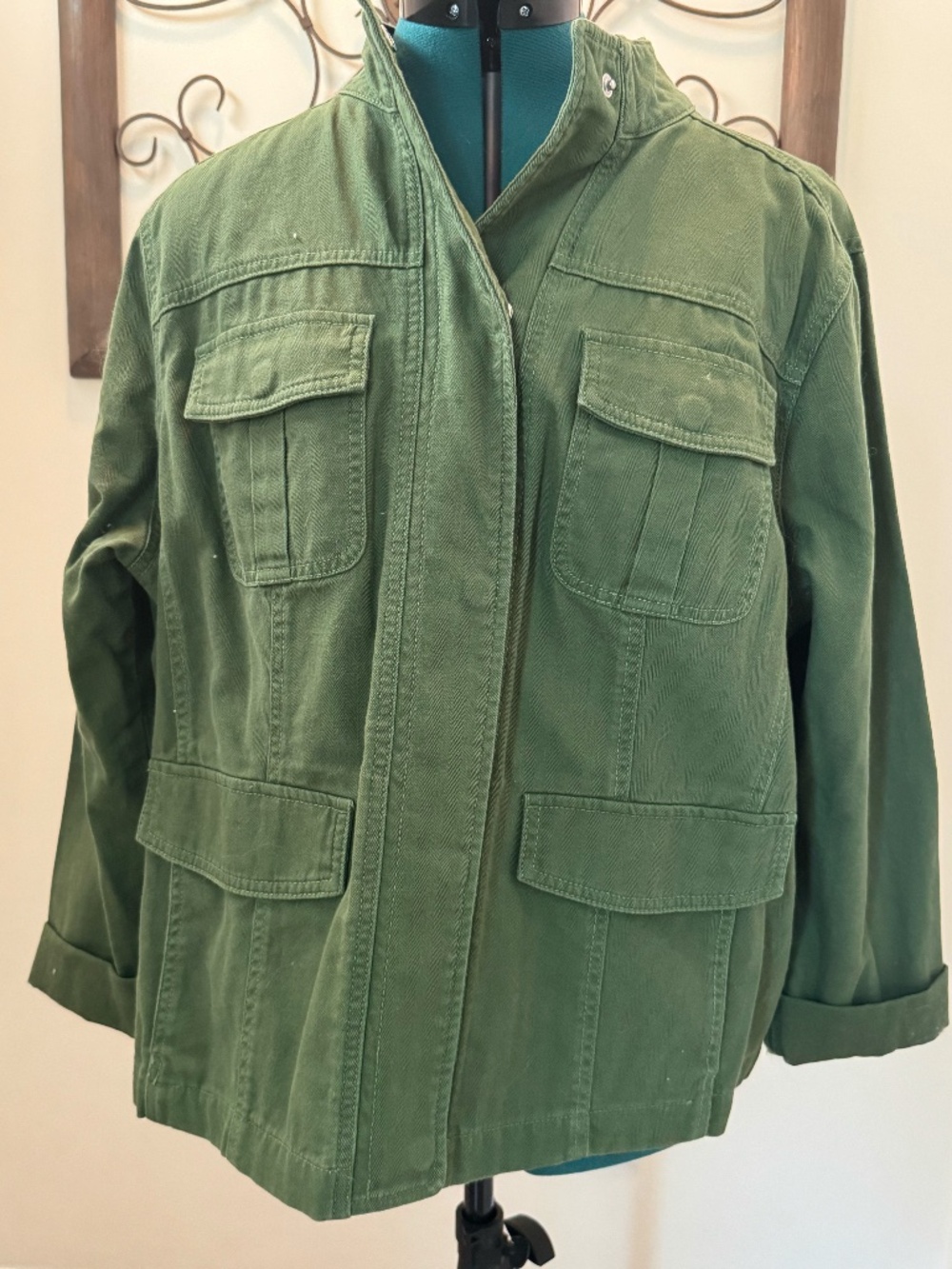 Meritage Green Denim / Jeans Jacket Like New Sz 2X
